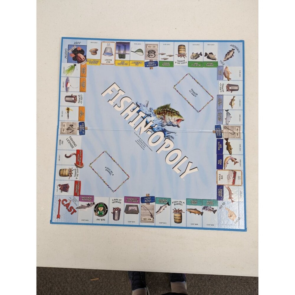 Fishinopoly 1998 Game Replacement Board Monopoly